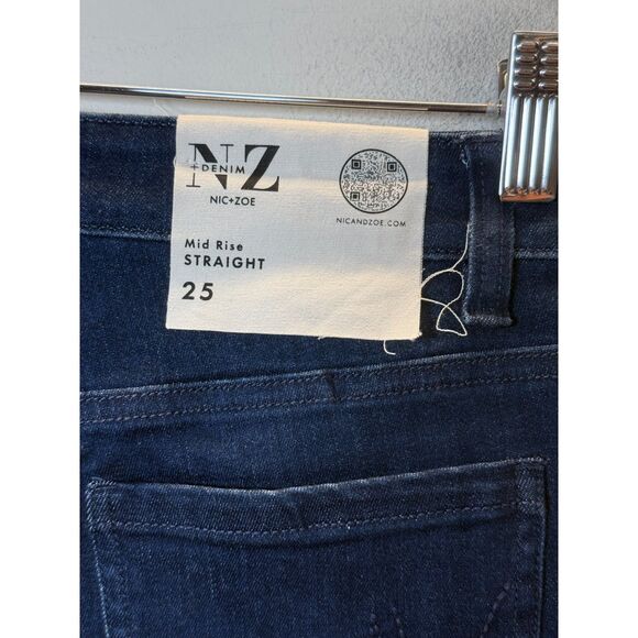 NIC+ZOE Women's Size 25 Twilight Mid Rise Straight Ankle Jeans - Picture 9 of 13
